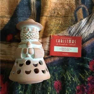 Vintage Santa votive candle holder Christmas